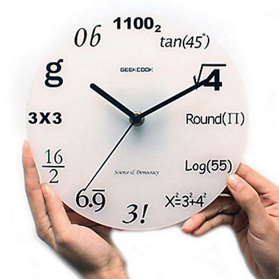 Innovative Wall Clock Modern Design Mathematic Maths Equation Wall Clock Decor
