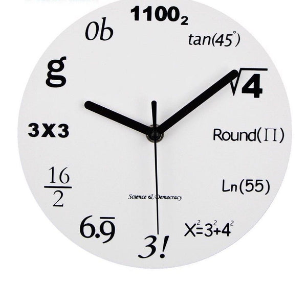 Innovative Wall Clock Modern Design Mathematic Maths Equation Wall Clock Decor