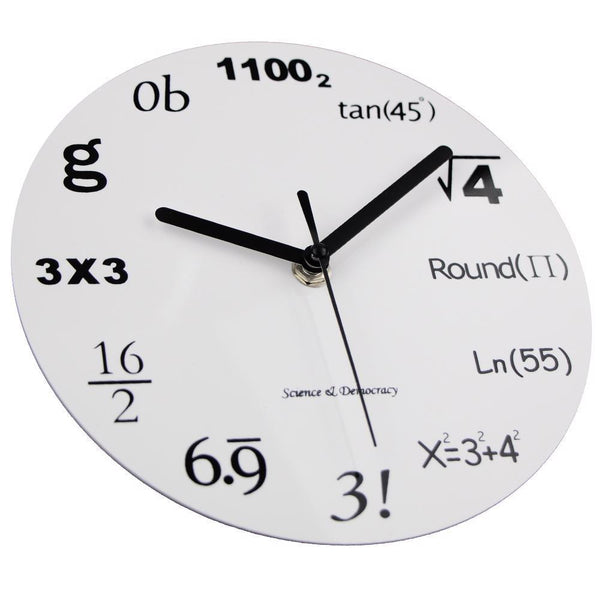 Innovative Wall Clock Modern Design Mathematic Maths Equation Wall Clock Decor