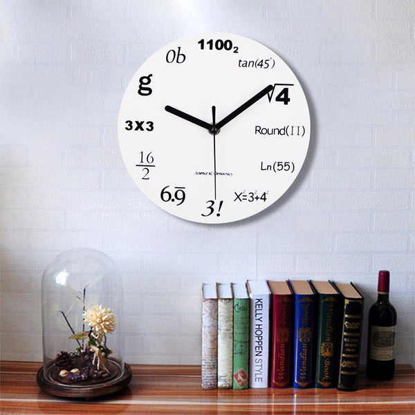 Innovative Wall Clock Modern Design Mathematic Maths Equation Wall Clock Decor