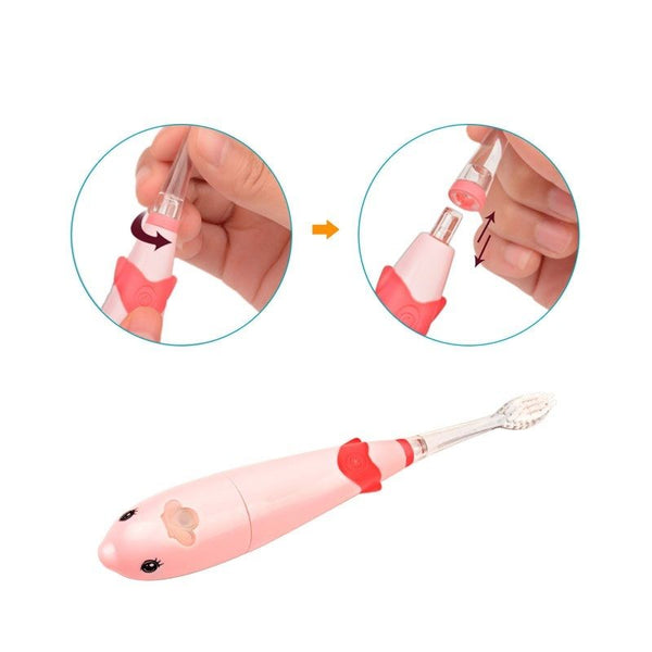 Electric Kids Kid Toothbrush Music LED Light Dolphin Teeth Brush Children Care