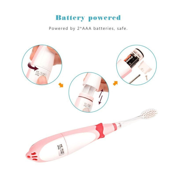 Electric Kids Kid Toothbrush Music LED Light Dolphin Teeth Brush Children Care