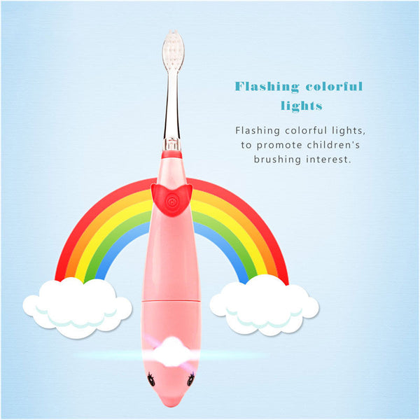 Electric Kids Kid Toothbrush Music LED Light Dolphin Teeth Brush Children Care