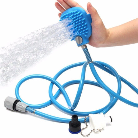 Pet Dog Cat Bathing Cleaner Shower Sprayer Scrubber Fast Wash Massage Comb Brush