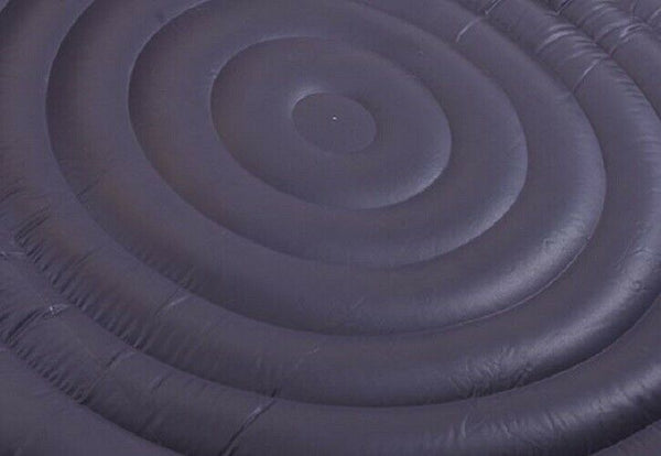 Round Soft Double Folding Inflatable Chair Air Sofa Cushion Couch Bed w/ pump