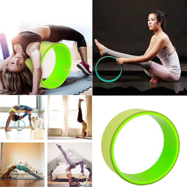Indoor Yoga Prop Fitness Wheel Yoga Poses Relieve Stress Enhance Agility