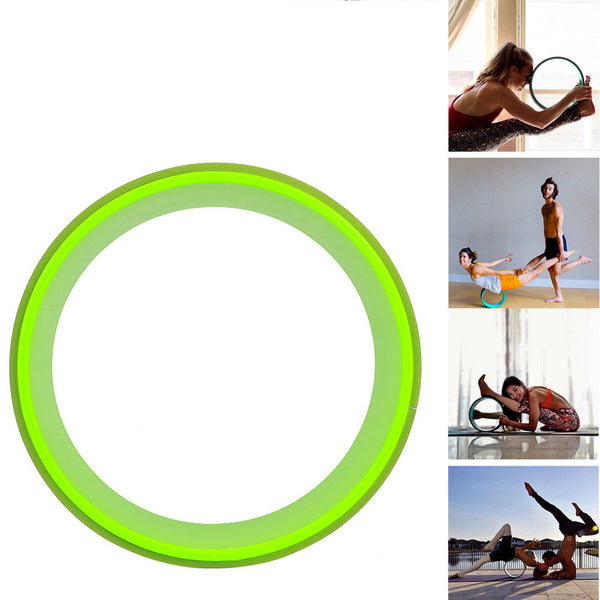 Indoor Yoga Prop Fitness Wheel Yoga Poses Relieve Stress Enhance Agility