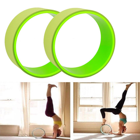 Indoor Yoga Prop Fitness Wheel Yoga Poses Relieve Stress Enhance Agility
