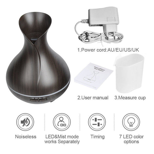 New Oil Diffuser Purifier Ultrasonic Air Aromatherapy Humidifier 7 LED for Aroma