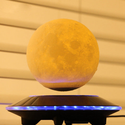 LED Night Light Floating Magnetic Levitation 3D Design Home Decoration Lamp Moon