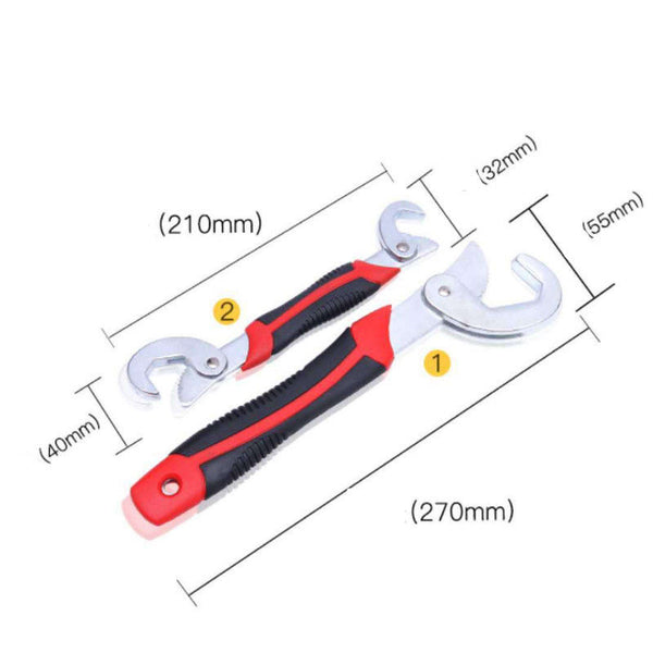 Self Adjustable Pipe Spanner Universal Wrench Quick Multi-function Grip 9-32mm