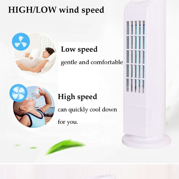 Mini Portable USB Cooling Air Conditioner Purifier Tower Bladeless Desk Room Fan