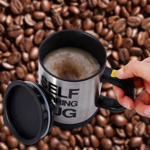 AUTOMATIC FUNNY SELF STIRRING ELECTRIC COFFEE TEA MIXING MUG Stainless Steel