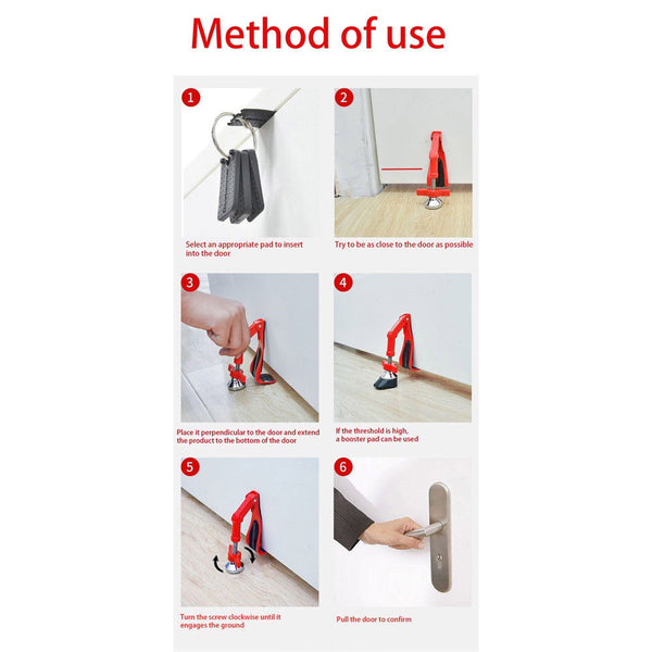 Door Jammer Portable Doors Lock Brace for Home Hotel Security Travel Protection