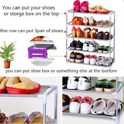 7 Multi Tiers Shoes Shoe Shelf Storage DIY Metal Rack Holder Household Stands