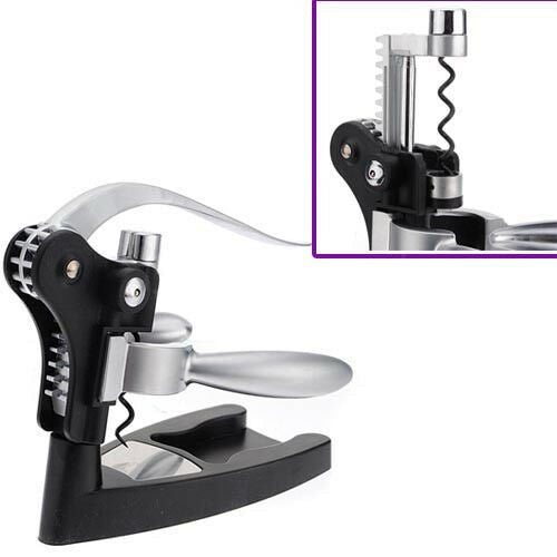 Easy Open Red Wine Champagne Opener Cork Bottle Tire Corkscrew Collar Pourer