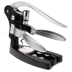 Easy Open Red Wine Champagne Opener Cork Bottle Tire Corkscrew Collar Pourer