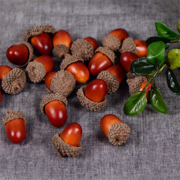 50pcs Artificial Acorn Pine Cones Berries Wedding Christmas Tree Decor Decoration