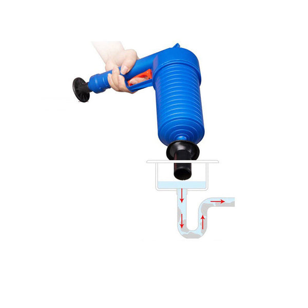 High Pressure Air Drain Blaster Pump Sink Tubs Pipe Clog Cleaner Remover Toilets
