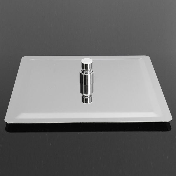 12" Square Stainless Steel Rain Bath Shower Head Rainfall Bathroom Top Sprayer