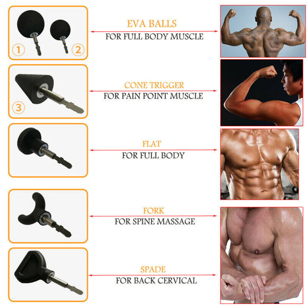 Handheld Health Deep Tissue Muscle Massage Body Vibration Therapy Sport Recovery
