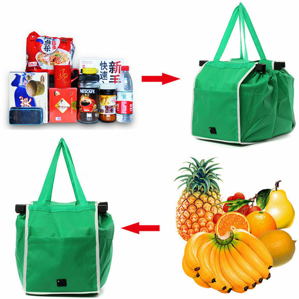 5X Strong Reusable Supermarket Shopping Mall Trolley Tote Grocery Bags Large Bag