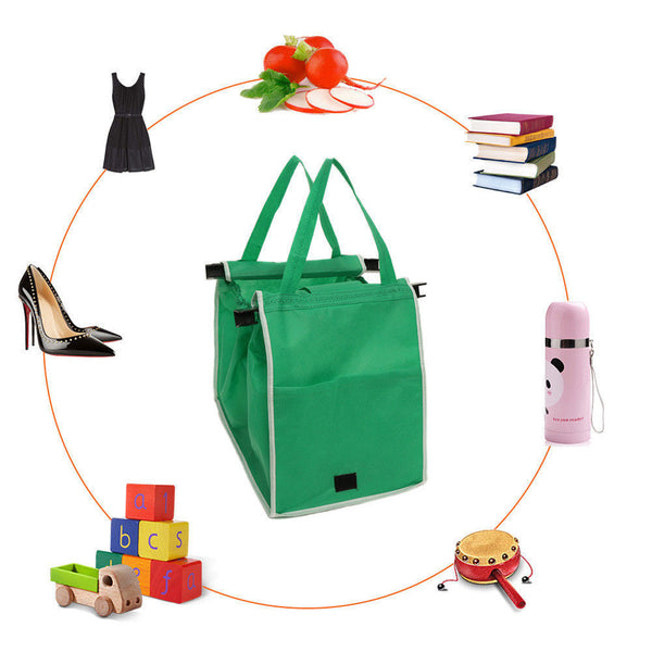 5X Strong Reusable Supermarket Shopping Mall Trolley Tote Grocery Bags Large Bag