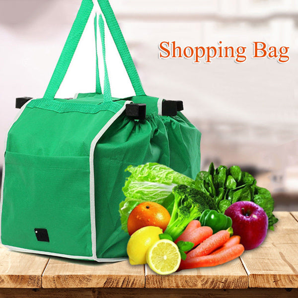 5X Strong Reusable Supermarket Shopping Mall Trolley Tote Grocery Bags Large Bag