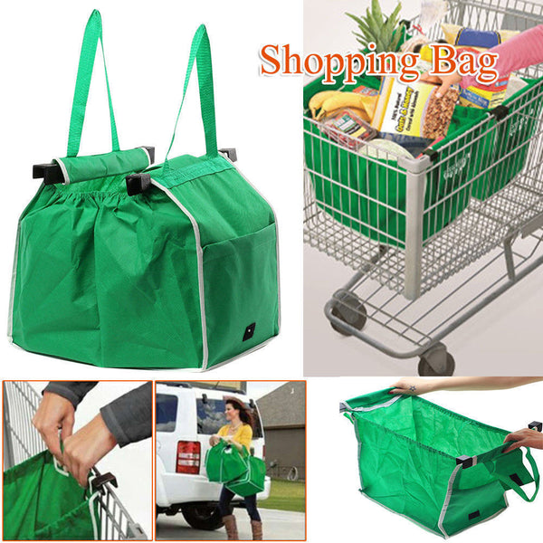 5X Strong Reusable Supermarket Shopping Mall Trolley Tote Grocery Bags Large Bag