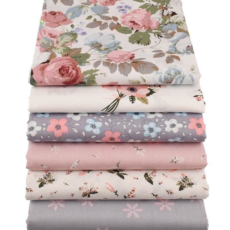 Cotton Fabric Twill Floral Series Sewing Quilting Fat Quarters Patchwork Cloth