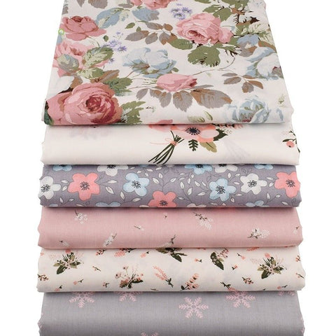 Cotton Fabric Twill Floral Series Sewing Quilting Fat Quarters Patchwork Cloth