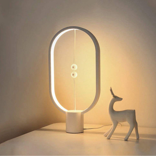 LED Night USB Powered Magnetic Ball Heng Balance Table Light Decor Office Lamps