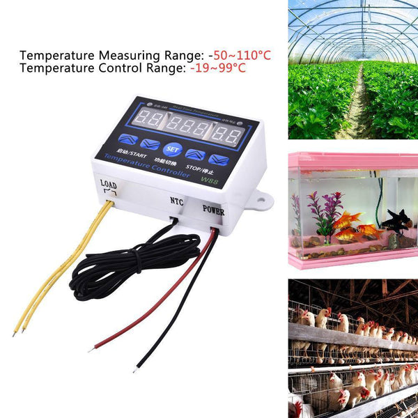 12/220V 10A Digital LED Temperature Controller Thermostat Control Switch Probe