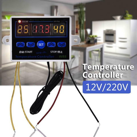 12/220V 10A Digital LED Temperature Controller Thermostat Control Switch Probe