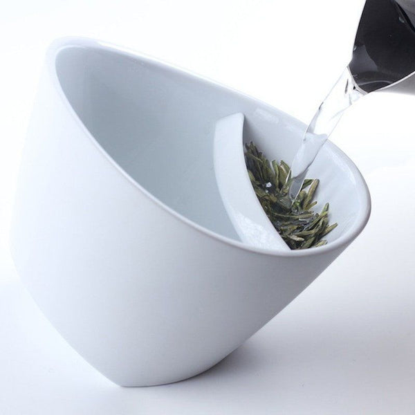 Tea Cup Infuser Filter Steeper Special Creative Tipping Teacup Tilt Strainer Mug