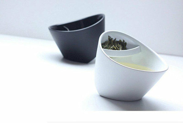 Tea Cup Infuser Filter Steeper Special Creative Tipping Teacup Tilt Strainer Mug