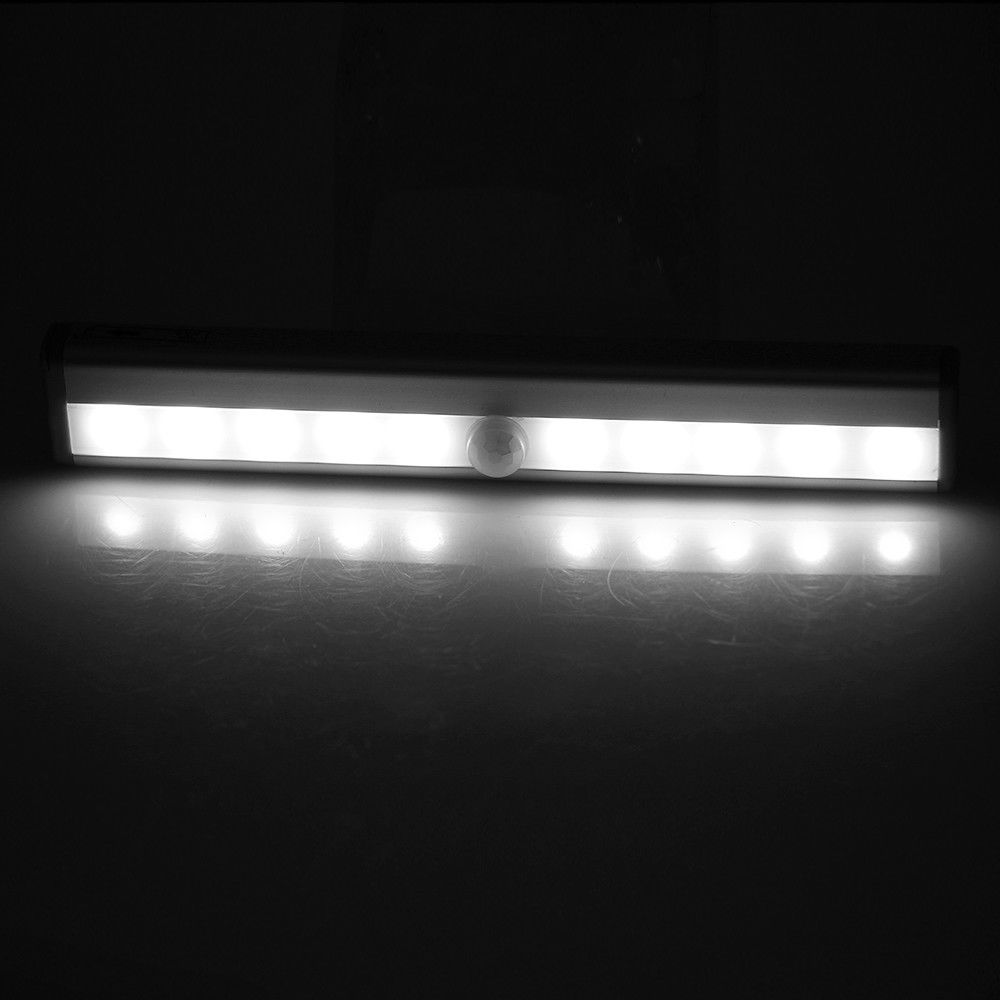12 LED PIR Portable Wireless Motion Sensor Closet Cabinet Night Light Lamp Stick