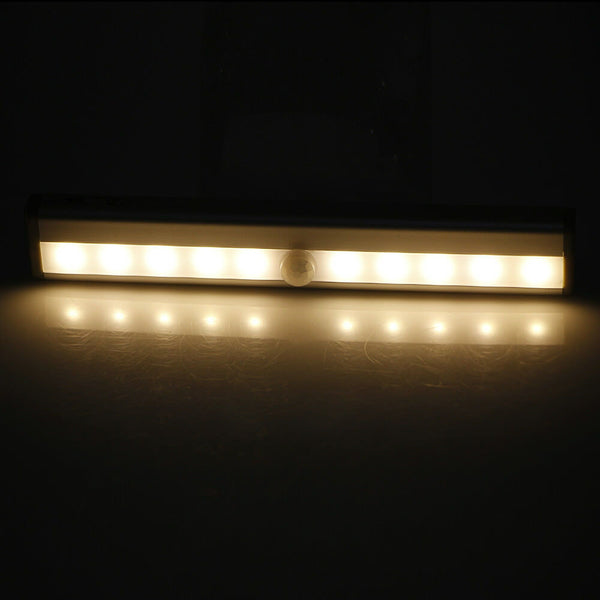 12 LED PIR Portable Wireless Motion Sensor Closet Cabinet Night Light Lamp Stick