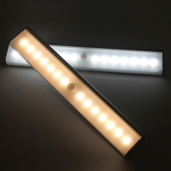 12 LED PIR Portable Wireless Motion Sensor Closet Cabinet Night Light Lamp Stick