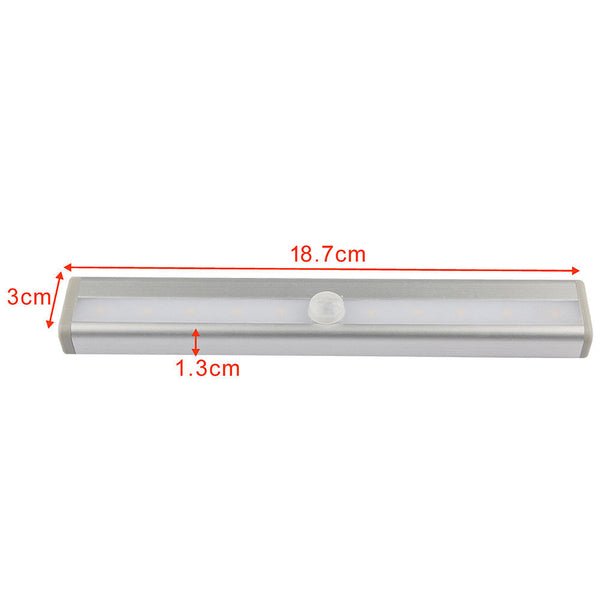 12 LED PIR Portable Wireless Motion Sensor Closet Cabinet Night Light Lamp Stick