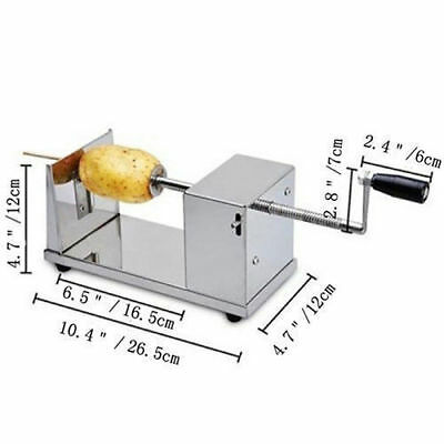 Potato Twister Tornado Slicer Automatic Cutter Hand Crank Machine Spiral Kitchen