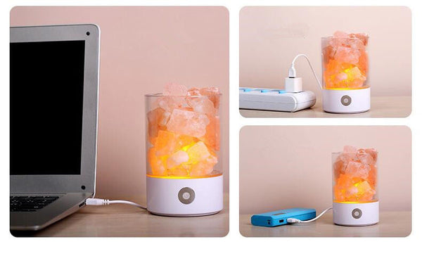 Himalayan Salt Lamp Rock Natural Crystal Small Ionic Stone Night Bedside Light
