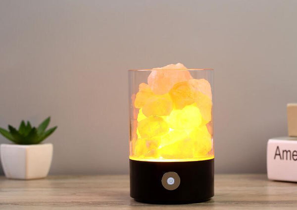 Himalayan Salt Lamp Rock Natural Crystal Small Ionic Stone Night Bedside Light