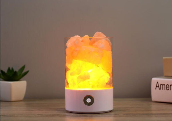 Himalayan Salt Lamp Rock Natural Crystal Small Ionic Stone Night Bedside Light