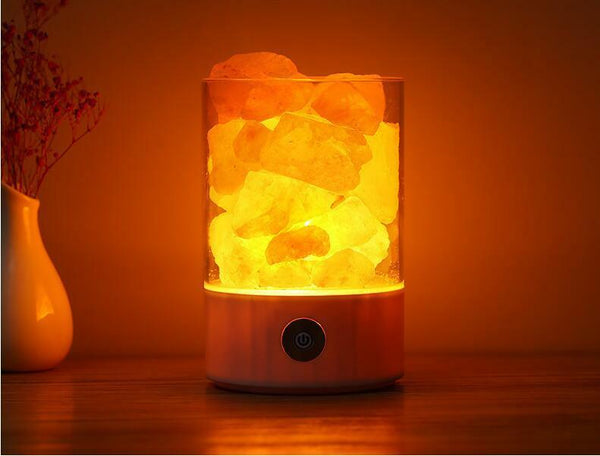 Himalayan Salt Lamp Rock Natural Crystal Small Ionic Stone Night Bedside Light
