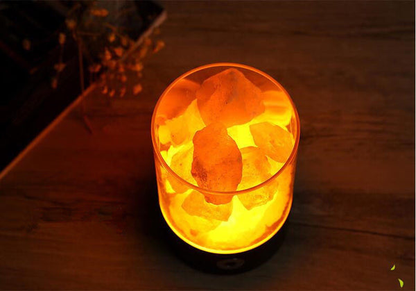 Himalayan Salt Lamp Rock Natural Crystal Small Ionic Stone Night Bedside Light