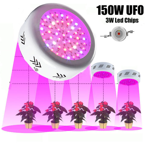 150W Full Spectrum UFO LED Plants Grow Light lamp for indoor DUAL VEG FLOWER