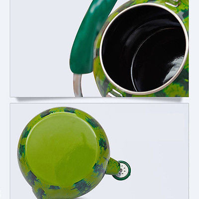Healthy Watermelon Kettle Teakettle Porcelain Enamel Enamelware Teapot Whistle