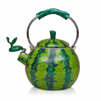 Healthy Watermelon Kettle Teakettle Porcelain Enamel Enamelware Teapot Whistle