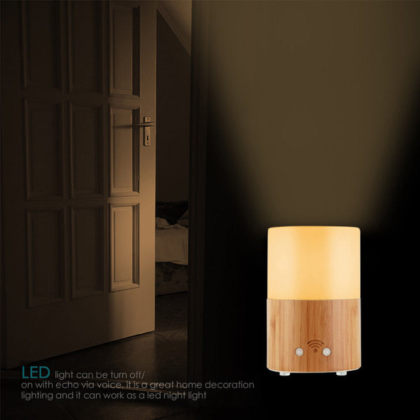 Smart Colorful LED WiFi Ultrasonic Home Aroma Humidifier Bamboo Air Diffuser